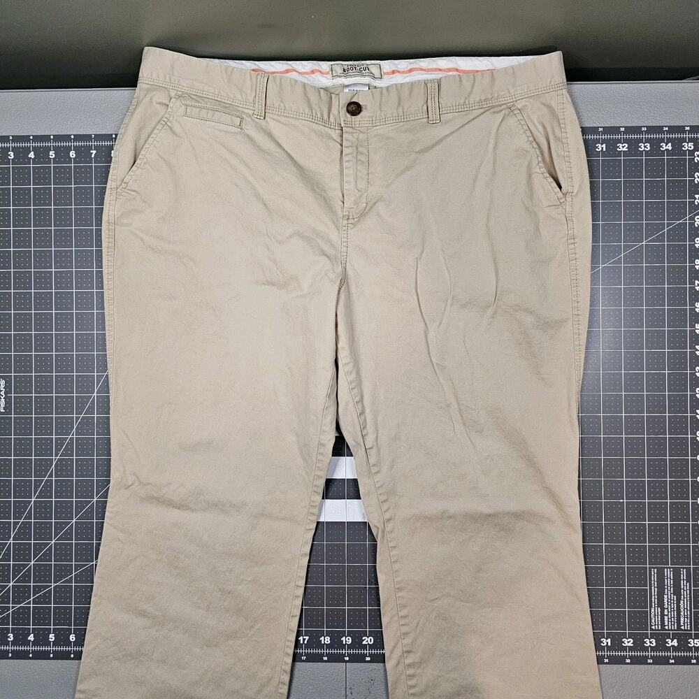 Old Navy Perfect Bootcut Pants Womens 18 Regular 40x30 Khakis Chinos Tan Stretch